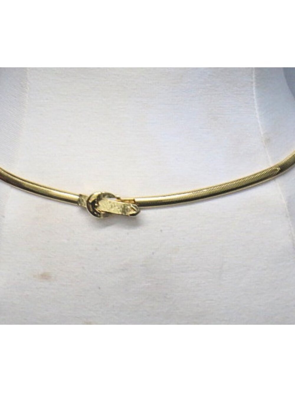 Gold Tone Stretch Snake Chain Waist Belt Estate Statement Accessory